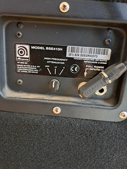 Sprzedam kolumnę basową Hlf 410 Ampeg i TC elektronic Bh 550