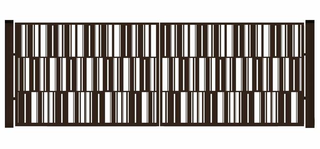 Brama typ MODERN - 4,00 x 1,50 m