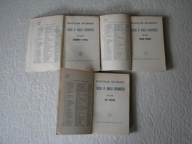 Saga o Jarlu Broniszu, komplet 3 tomy, Władysław Jan Grabski