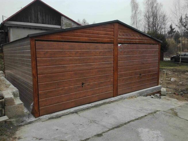 Garaże blaszane drewnopodobne, garaż 6x5, 6x6, 4x6, 3x5,