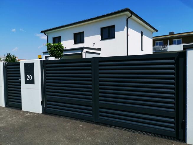 nowoczesna brama aluminiowa Wysoka jakość ALUBRAM