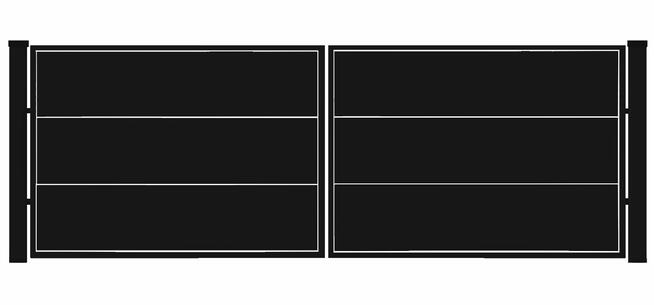 Brama typ WALL SOLID - 4,00 x 1,25 /1,50/1,75 m