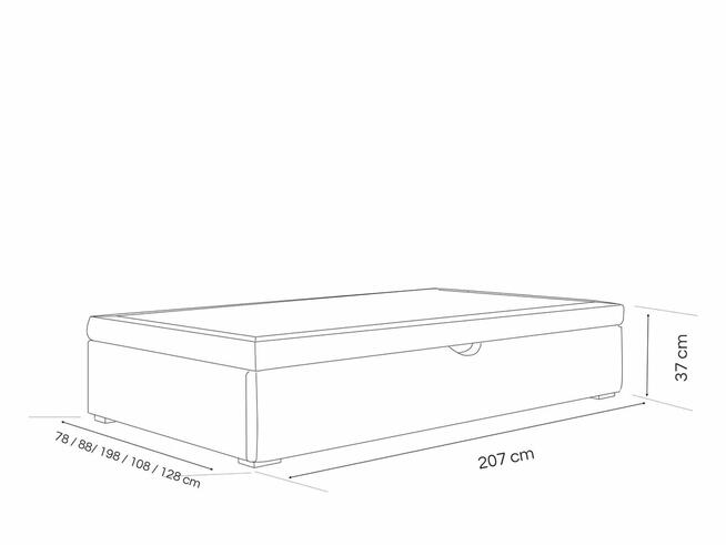 Łóżko dziecięce SWEETIE 100x200 z szuflada na pościel NOWOŚĆ
