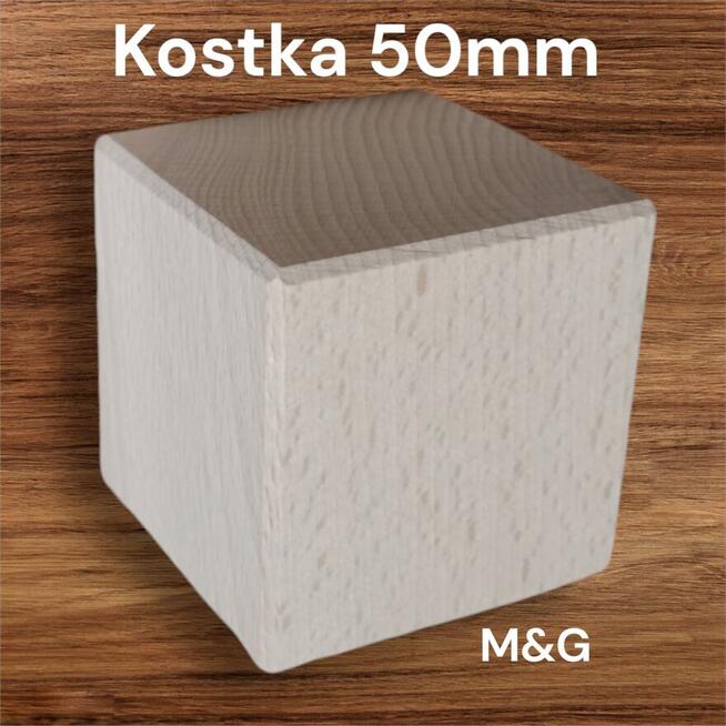 Kostka klocek sześcian drewniany 50mm/5cm