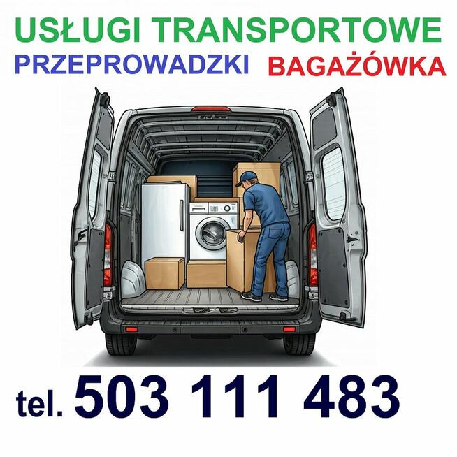 BAGAŻÓWKA TEL. 503 111 483 TRANSPORT MEBLI, AGD, różnych rze