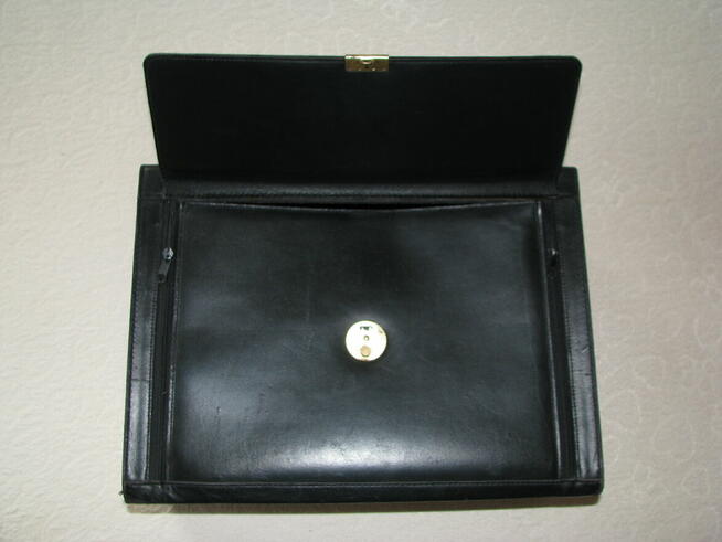 Duży neseser teczka kufer z szyfrem na dokumenty skóra torba