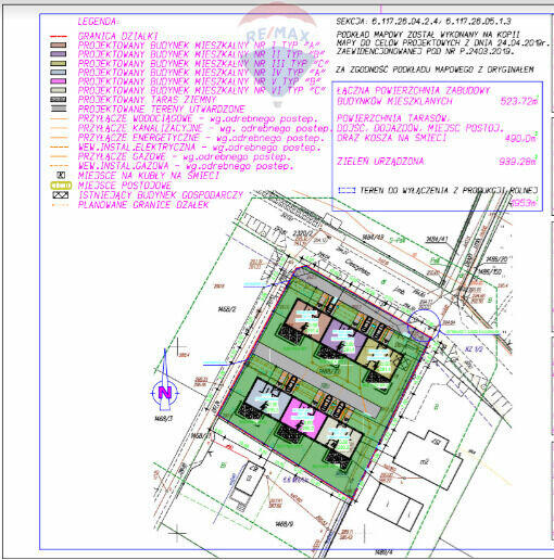 Działka z projektem budowlanym pod 6 segmentów