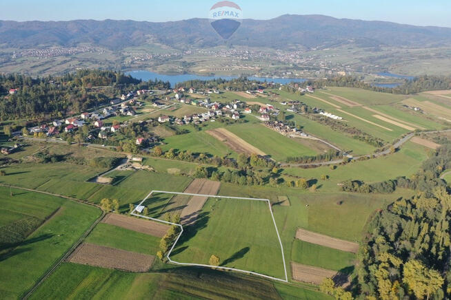 Działka budowlana widokowa 1235m² Falsztyn.