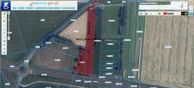 Działka pod stację benzynową Prudnik pow.8217 m2