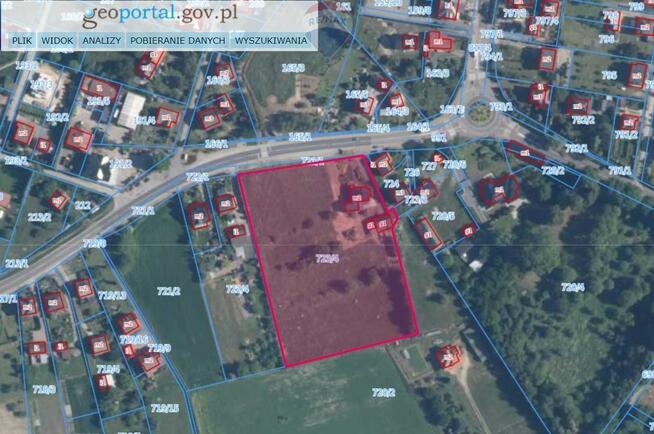 Duży dom i duża działka przy DW780 pierwsza linia