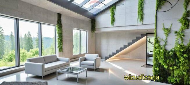 Dom marzeń przy ścianie lasu