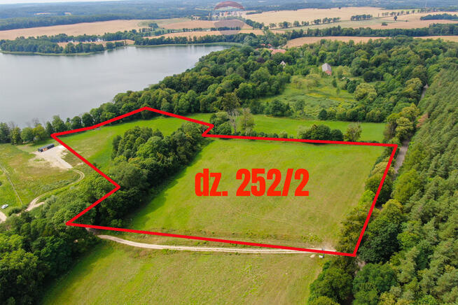 Piękna działka z linią brzegową j. Narie, Mazury