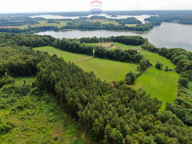 Piękna działka z linią brzegową j. Narie, Mazury