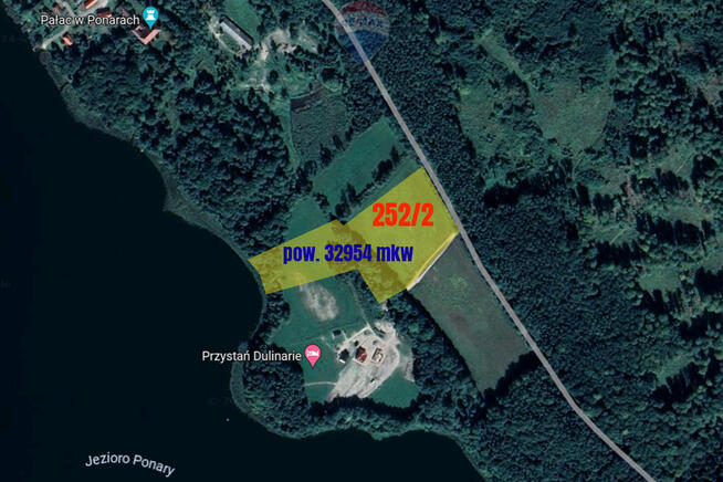 Piękna działka z linią brzegową j. Narie, Mazury