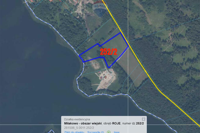 Piękna działka z linią brzegową j. Narie, Mazury