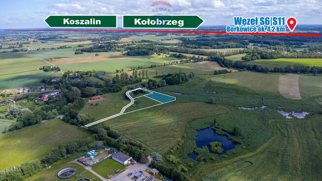 Malownicza działka w Kiszkowie, 2 km od morza!