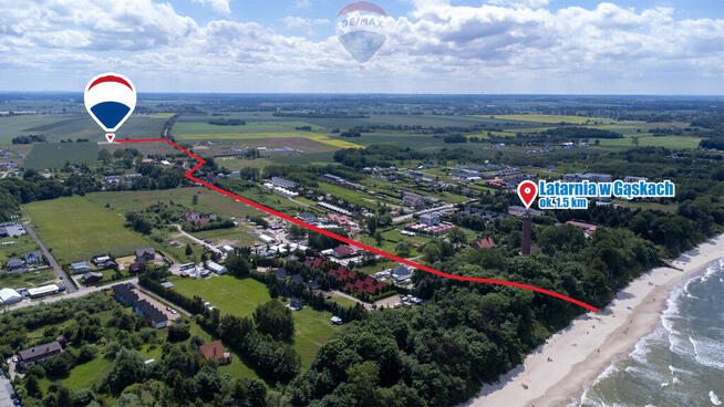 DZIAŁKA INWESTYCYJNA -1,5km od morza GĄSKI