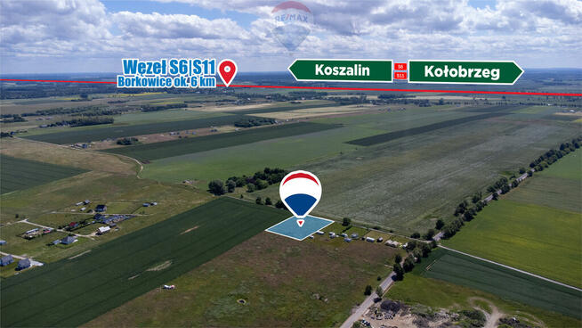 DZIAŁKA INWESTYCYJNA -1,5km od morza GĄSKI