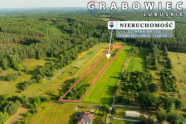 Na sprzedaż działka rolna 7900 m2, pod lasem