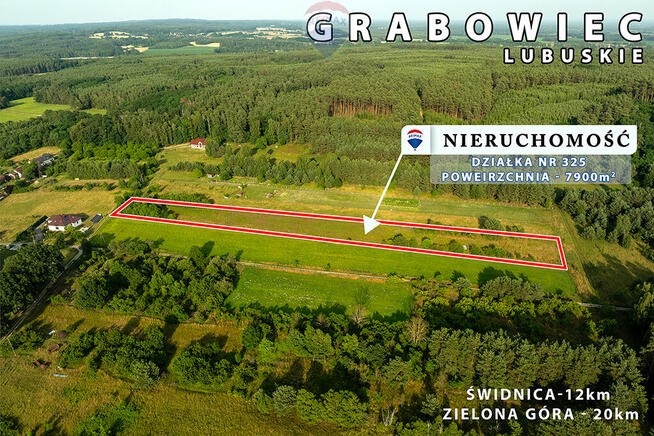 Na sprzedaż działka rolna 7900 m2, pod lasem