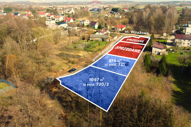 Na sprzedaż 2 działki o łącznej pow. 1.911 m²