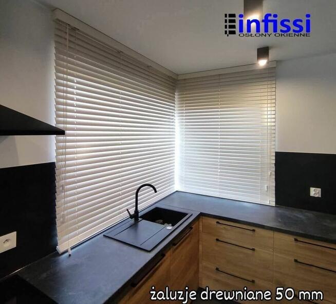 Żaluzje drewniane, plisy, rolety D/N, moskitiery