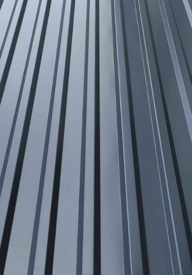 Blacha trapezowa T18 7016 Antracyt Połysk od ręki -3 wymiary