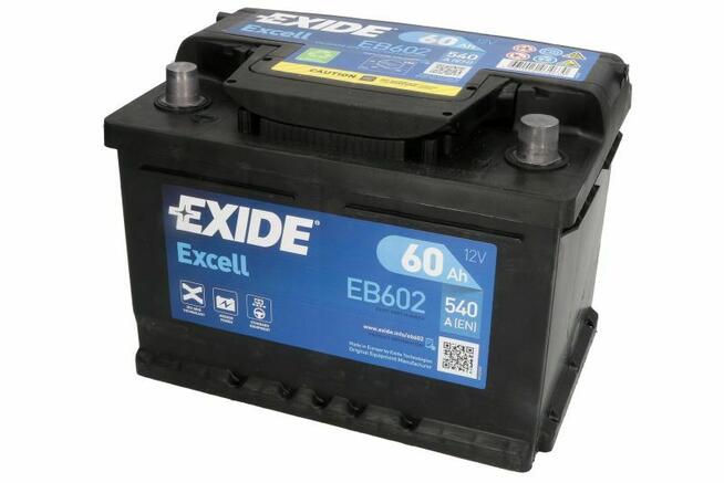 Akumulator EXIDE EXCELL EB602 60AH 540A Prawy plus