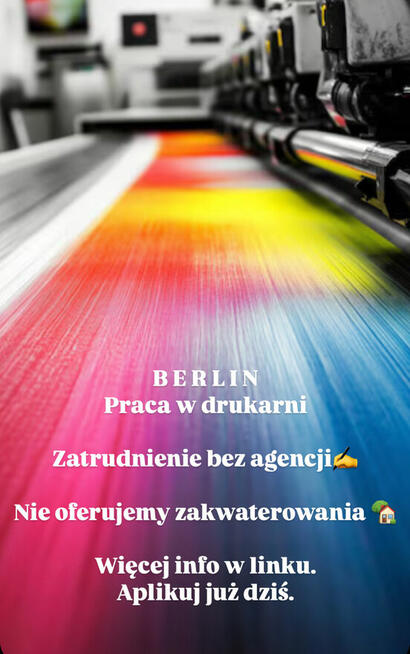 Berlin-Pracownik drukarni - bez agencji