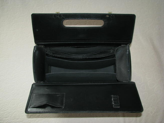 Duży neseser teczka kufer z szyfrem na dokumenty skóra torba