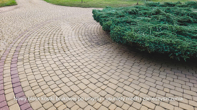 Profesjonalne czyszczenie kostki brukowej