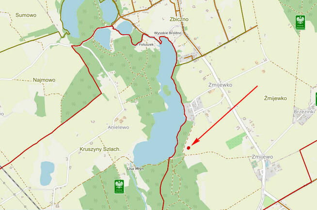 Sprzedam działkę rekreacyjną Żmijewko gmina Zbiczno