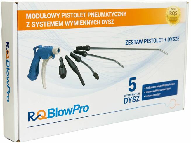 Pistolet do powietrza z wymiennymi dyszami RQBlowPro B1-GXB