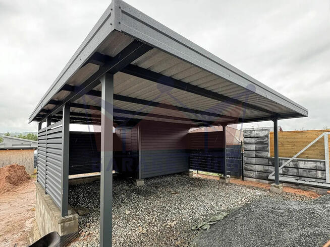 Nowoczesne wiaty samochodowe, carporty, blaszane altany