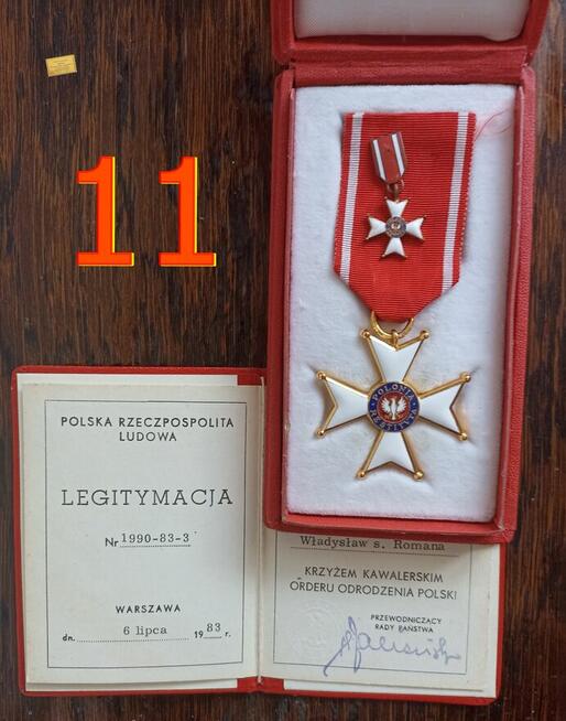 Medal Odznaczenie Order Krzyż Zasługi Legitymacja Etui Prl