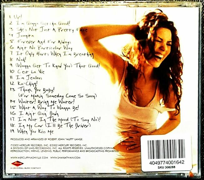 Polecam Wspaniały- Album 2X CD SHANIA TWAIN -Album Up