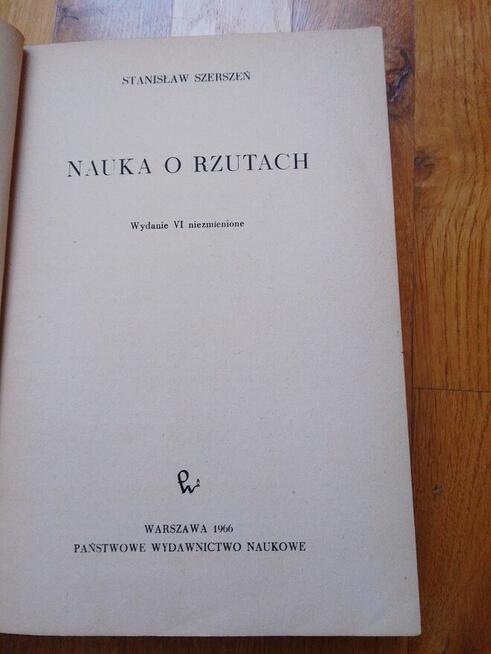 Nauka o rzutach Stanisław Szerszeń