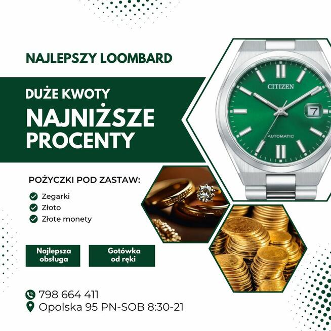 ZEGARKI ZŁOTO MONETY POŻYCZKI/SKUP GOTÓWKA OD RĘKI