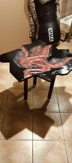 Degaz...Stolik kawowy z żywica epoksydowa ..