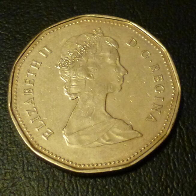 Moneta 1 dolar 1989 r. Elżbieta II - moneta z obiegu