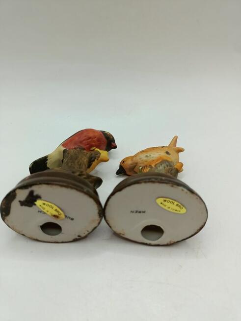 Figurka ceramika biskwitowa ptaków ptaszków