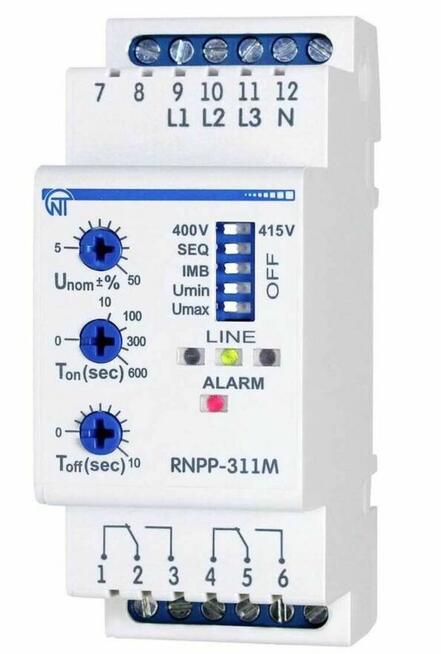 RNPP-311M Przekaźnik 230 - 415 V kontroli napięcia, symetrii