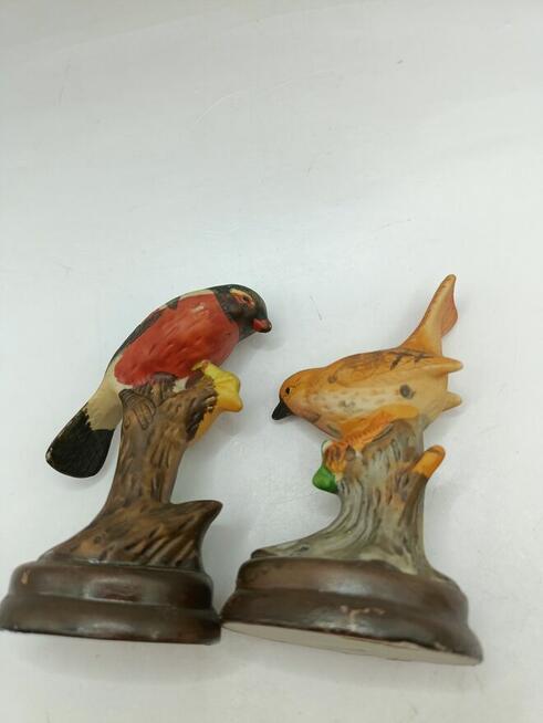 Figurka ceramika biskwitowa ptaków ptaszków