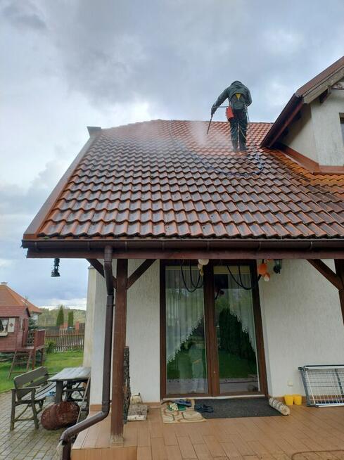 Mycie kostki, elewacji i dachów