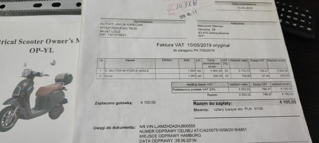 Skuter elektryczny OPAI