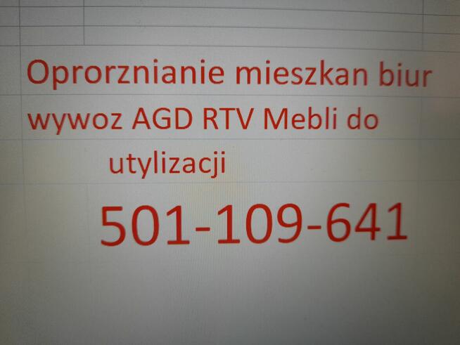 Oproznianie mieszkan biur Wywoz AGD RTV Mebli do utylizacji