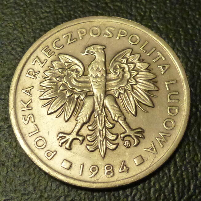 Moneta 2 złote z 1984 r. z obiegu - okres PRL.