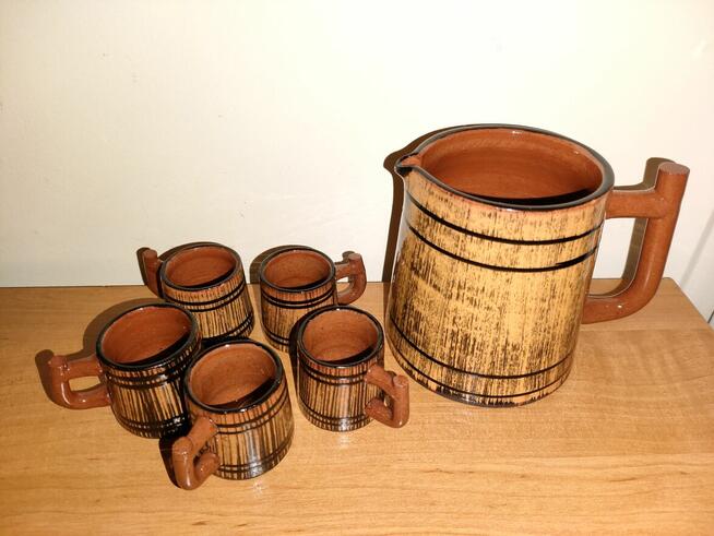 Ceramiczny dzbanek i kubki do grzanego wina - NOWA CENA!!!