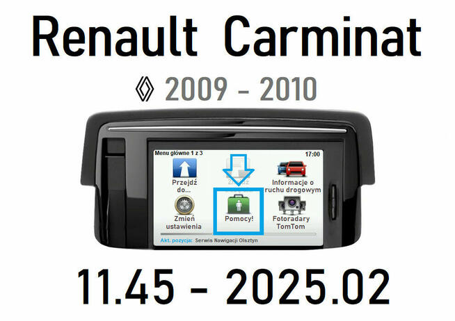 Mapa Renault Carminat 1145 TomTom Scenic Laguna Megane 2025