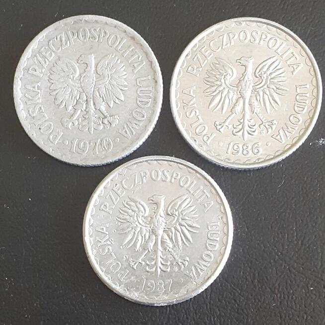 Monety 1 złoty z okresu PRL - zestaw
